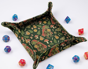 Forest goblin dice tray for game night, handmade dice tray, goblincore gamer gift