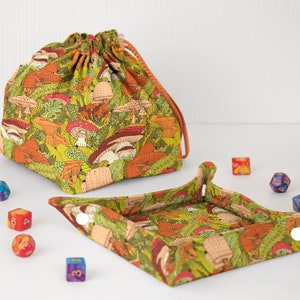 Dnd dice bag mushroom Dice tray Table top gaming Board games