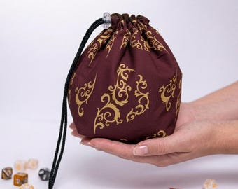 Bolsa grande para dados para jugadores de juegos de rol de mesa, la bolsa de D&D tiene capacidad para más de 300 dados.