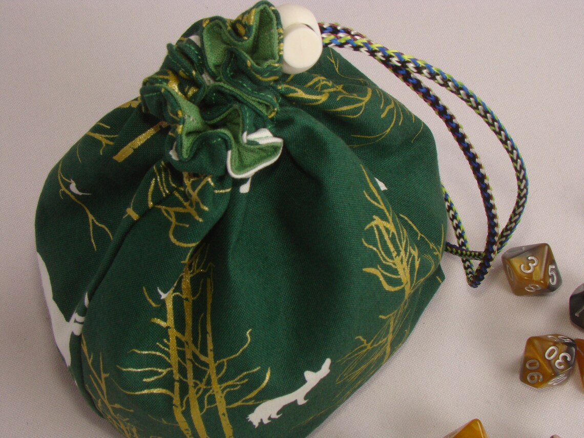 Dnd dice bag druid Dice pouch Critical role dice bag Etsy