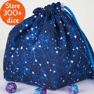 Galaxy dice bag pockets Star constellation dice bag Dnd gift