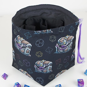 Mimic Dice Bag – DnD Mimic Dice Bag, Mimic Dice Pouch for Tabletop Games, Dungeons & Dragons Mimic Gamer Pouch, Mimic Gamer Pouch Gift