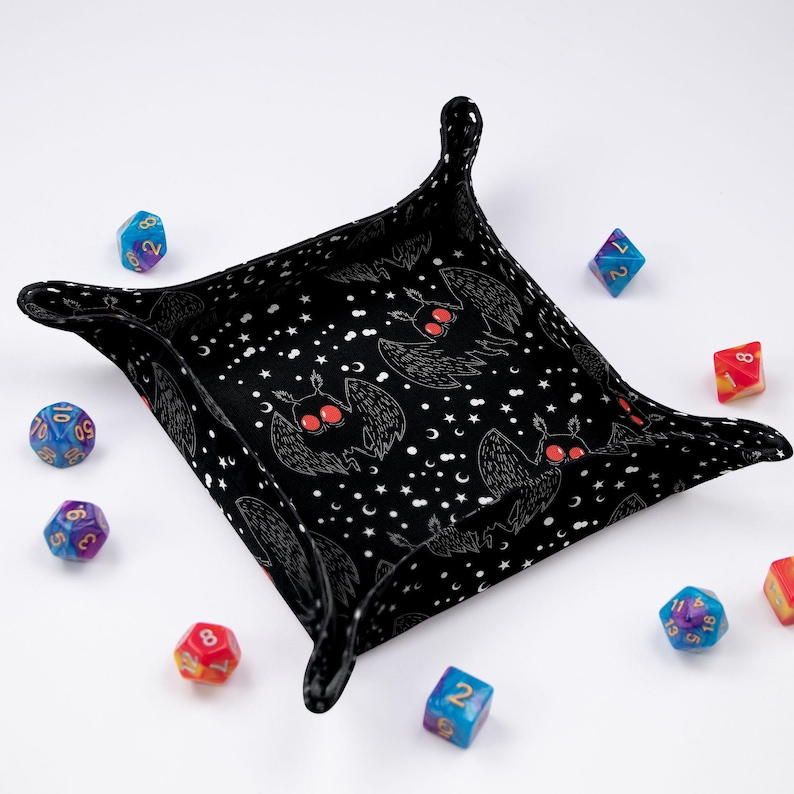Dnd dice tray, Mothman dicetray, D&D gifts