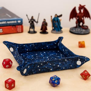 Galaxy Würfeltablett, Rolltablett für DnD Spiele, Würfeltablett Tragbar, Rolltablett, Dnd Player Weihnachtsgeschenk, Zusammenklappbar