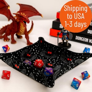 Dnd dice tray, Mothman dicetray, D&D gifts