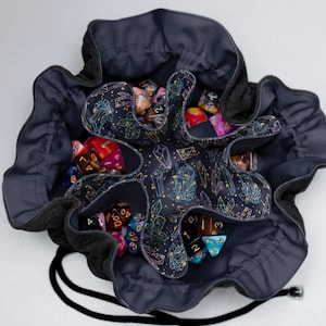 Dnd dice bag occult Dice bag pockets Crystal dice bag
