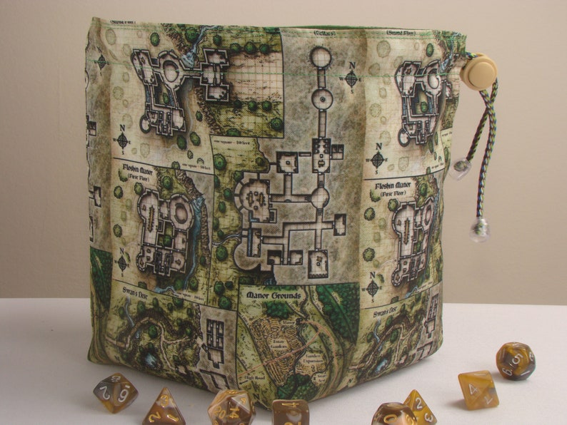 Dice bag pockets Dungeons and dragons map dice bag Dnd gifts Etsy