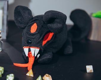 Bolsa para dados con forma de gato, regalo de D&D para un Dungeon Master, bolsa para dados de peluche hecha a mano