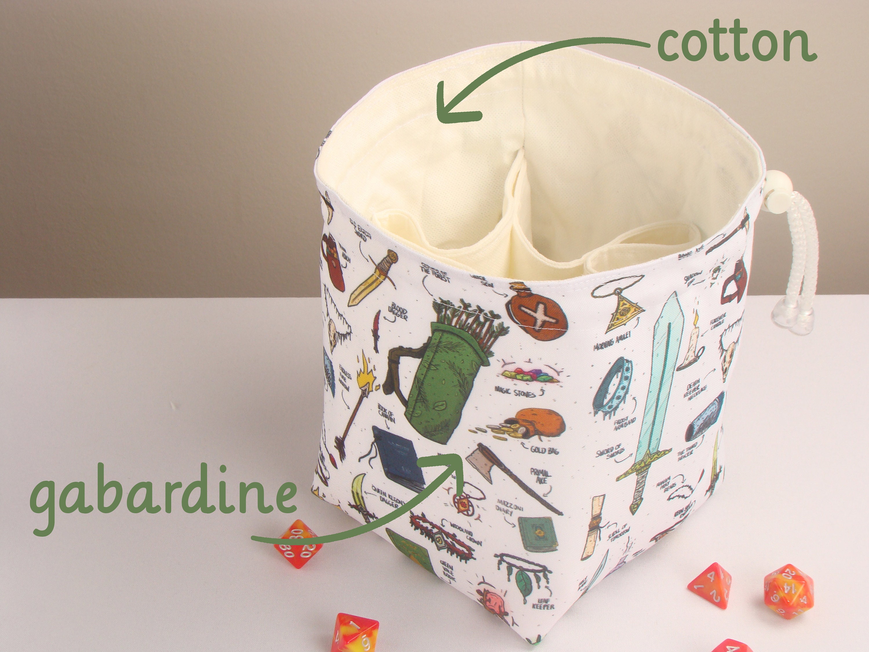 Dnd dice bag pockets Critical role dice bag Etsy