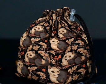Opossum dice bag for rpg lovers, unique dnd dice bag