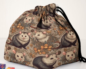 Tasche per sacchetti di dadi Possum, sacchetto per dadi Dnd Possum, custodia per giochi da tavolo