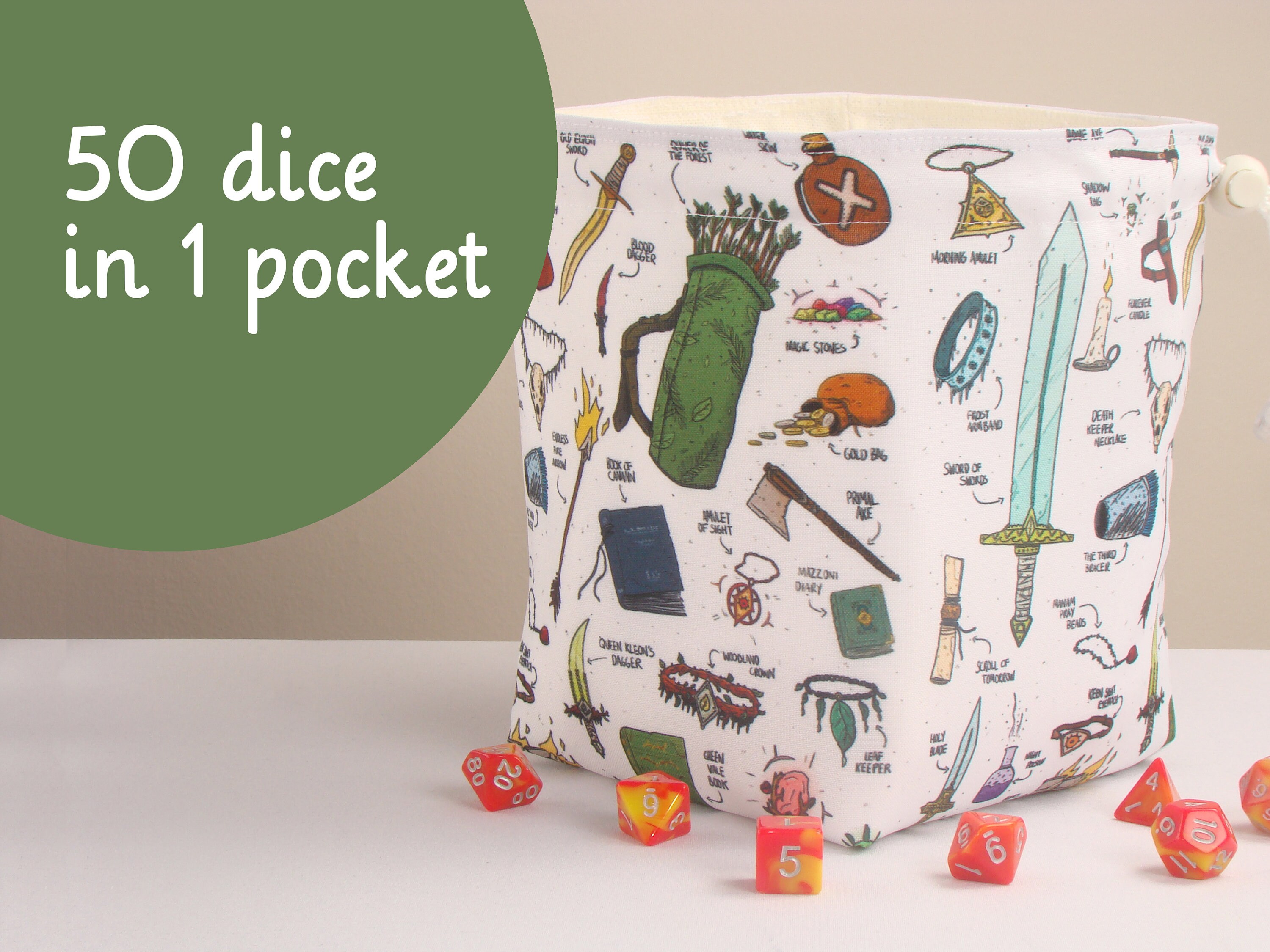 Dnd dice bag pockets Critical role dice bag Etsy