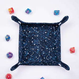 Galaxy dice tray, handmade dice tray, rpg gift for him, dnd accessories