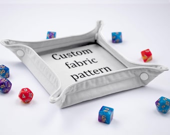 Custom dnd dice tray with your own art, personalized dnd gift, folding tray for game night