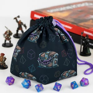 Mimic Dice Bag: Dungeons and Dragons RPG Pouch - Nerdy gifts