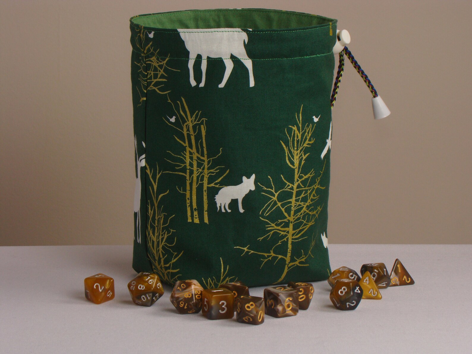 Dnd dice bag druid Dice pouch Critical role dice bag Etsy