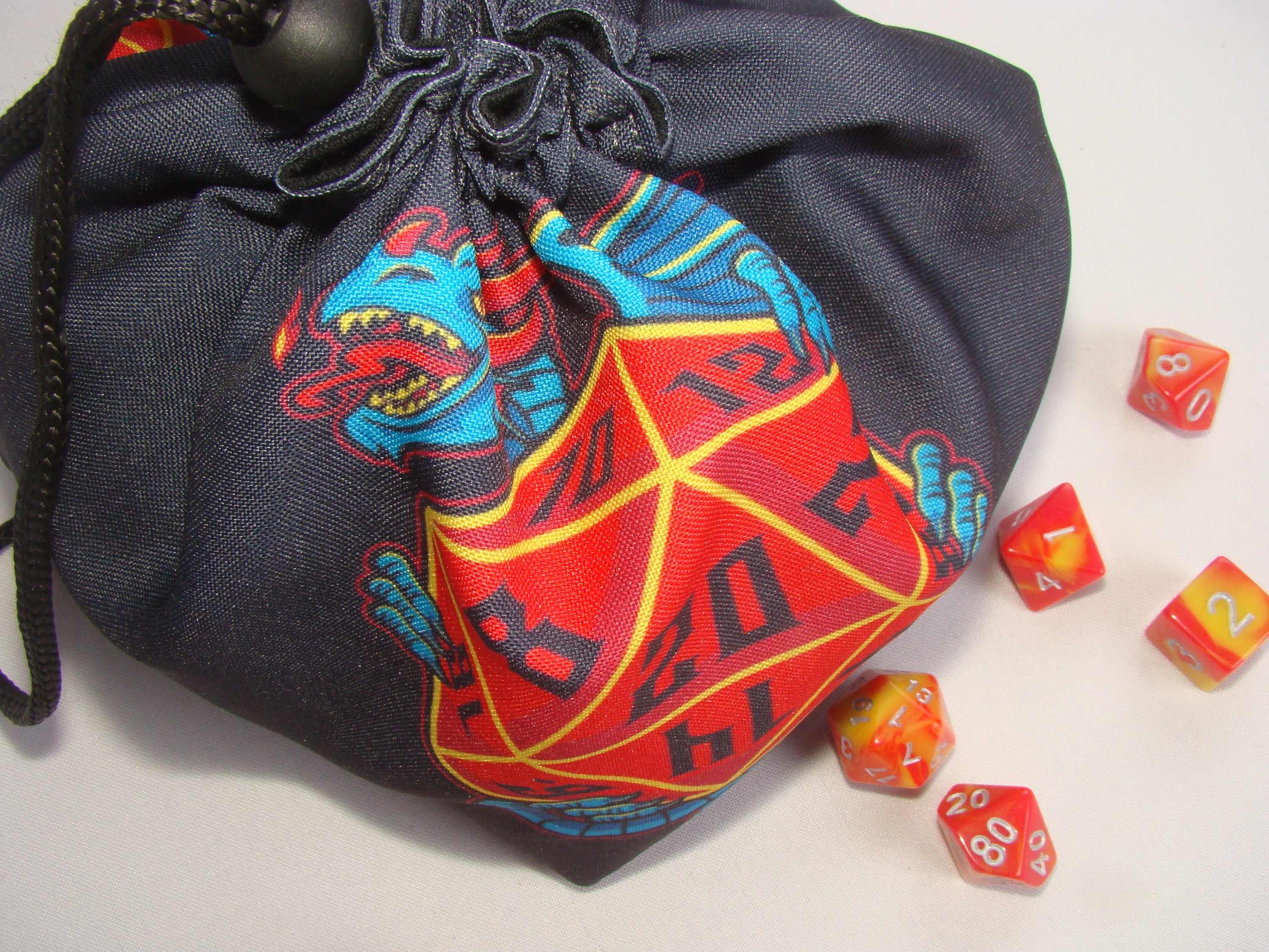 Dragon dice bag 6 pockets Dnd dice bag Dnd gifts Etsy