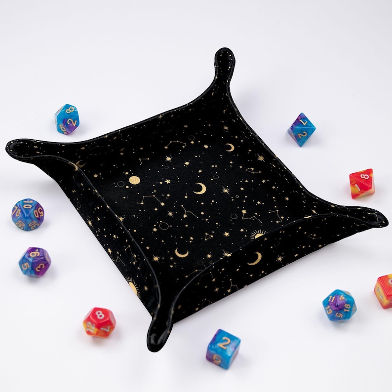 Dice tray galaxy D&D dice rolling tray