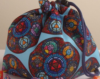 Geometric dice bag for your dnd character, cute dnd dice pouch