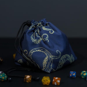 Dice bag octopus Dnd dice holder Custom dice bag
