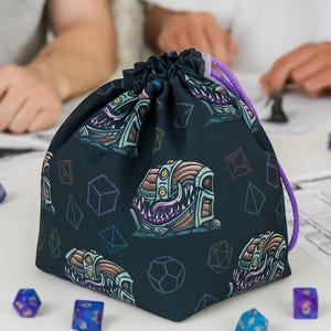 Borsa per dadi Mimic: borsa DND fatta a mano - accessorio per giochi di ruolo