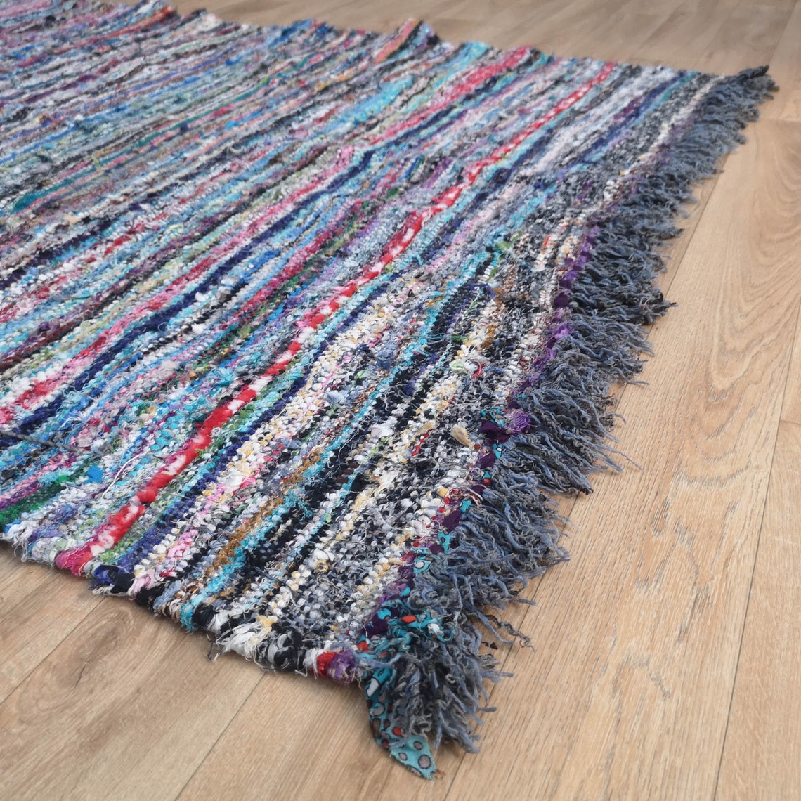 Moroccan Boucherouite Rug Tribale Rug Double Sided Rug Etsy