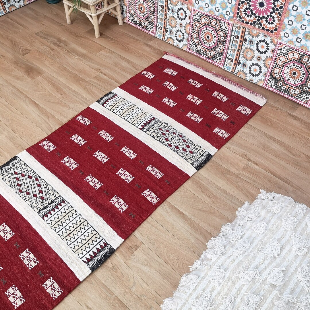 Moroccan Rug Runner Rug Kilim Carpet Tribal Rug Berber Etsy