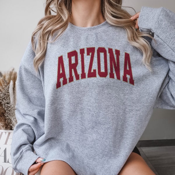 Arizona Adult and Youth Shirt or Sweatshirt, Arizona AZ Crewneck Sweatshirt