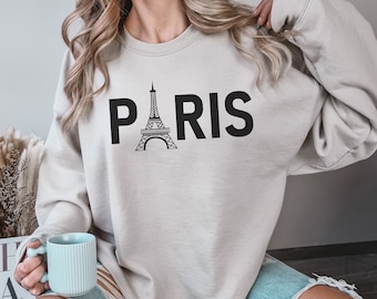 Paris Eiffel Tower Graphic Sweatshirt or Tee - France Travel Gift
