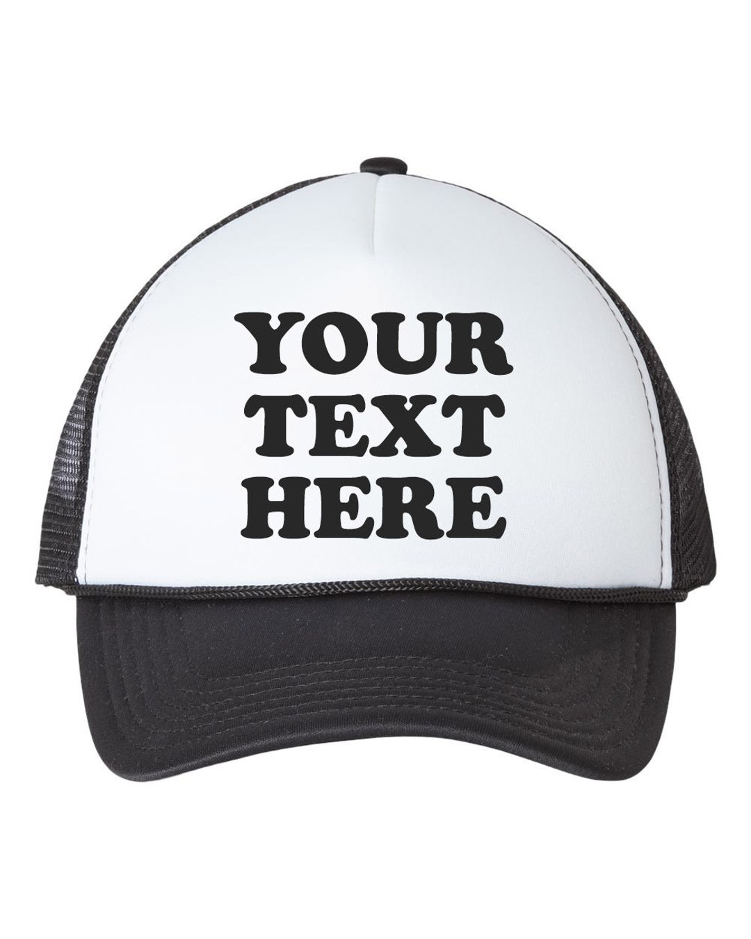 Custom Text Trucker Hat, Personalized Foam Mesh Hat - Etsy