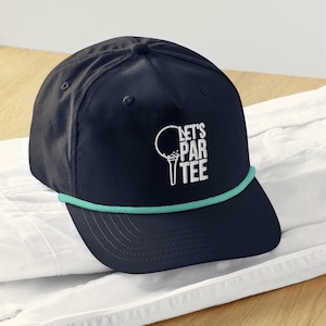 Let&#39;s Par Tee Funny Golf rope cap, Cute Summer Golf Hat, Golf Hat Gift