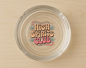 Anti-social Stoner Club Round Glass Ashtray 4.25