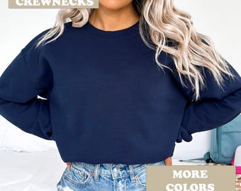 Blank Crewneck Sweatshirt: Cotton/Poly Blend Apparel