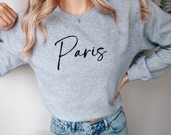Script Paris Sweatshirt: France Travel Graphic Tee