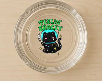 Anti-social Stoner Club Round Glass Ashtray 4.25