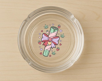 Anti-social Stoner Club Round Glass Ashtray 4.25