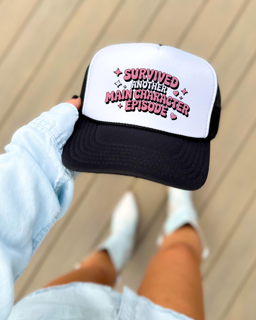 Main Character Trucker Hat: Funny Y2K Style - Etsy display picture 3