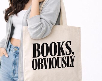 Books Obviously Book Lover Cotton Canvas Tote Bag