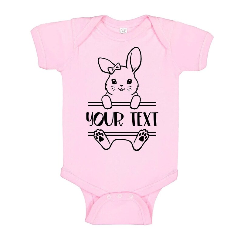 Cute Easter Baby Kids Onesie Outfit Customizable Your Name Here Add Your Text Easter Onesie Toddler Kids Custom Easter Bunny Kid/'s Shirt