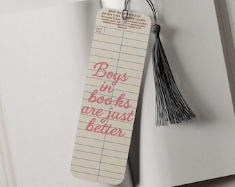 Boys In Books Aluminum Metal Bookmark, Bookmark gift for Book Lover
