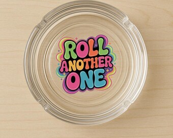 Grass Enthusiast Glass Ashtray, Funny 420 Stoner Gift