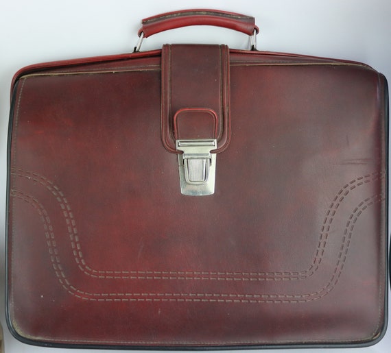 vintage briefcase, Soviet briefcase, portfolio, s… - image 2