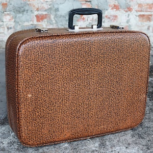 Valise vintage 1983, porte-documents soviétique, étui, malle, sac, valise, portemanteau de l'urss, valise marron antique, voyage vintage, vieux bagages