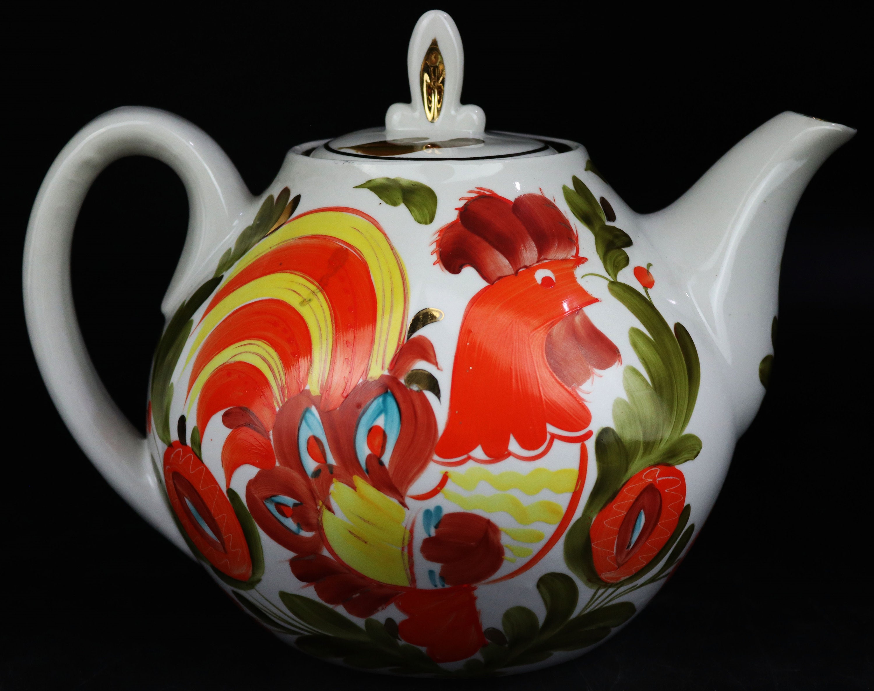 Three Vintage Porcelain Teapots Large Soviet Teapot Russia Etsy