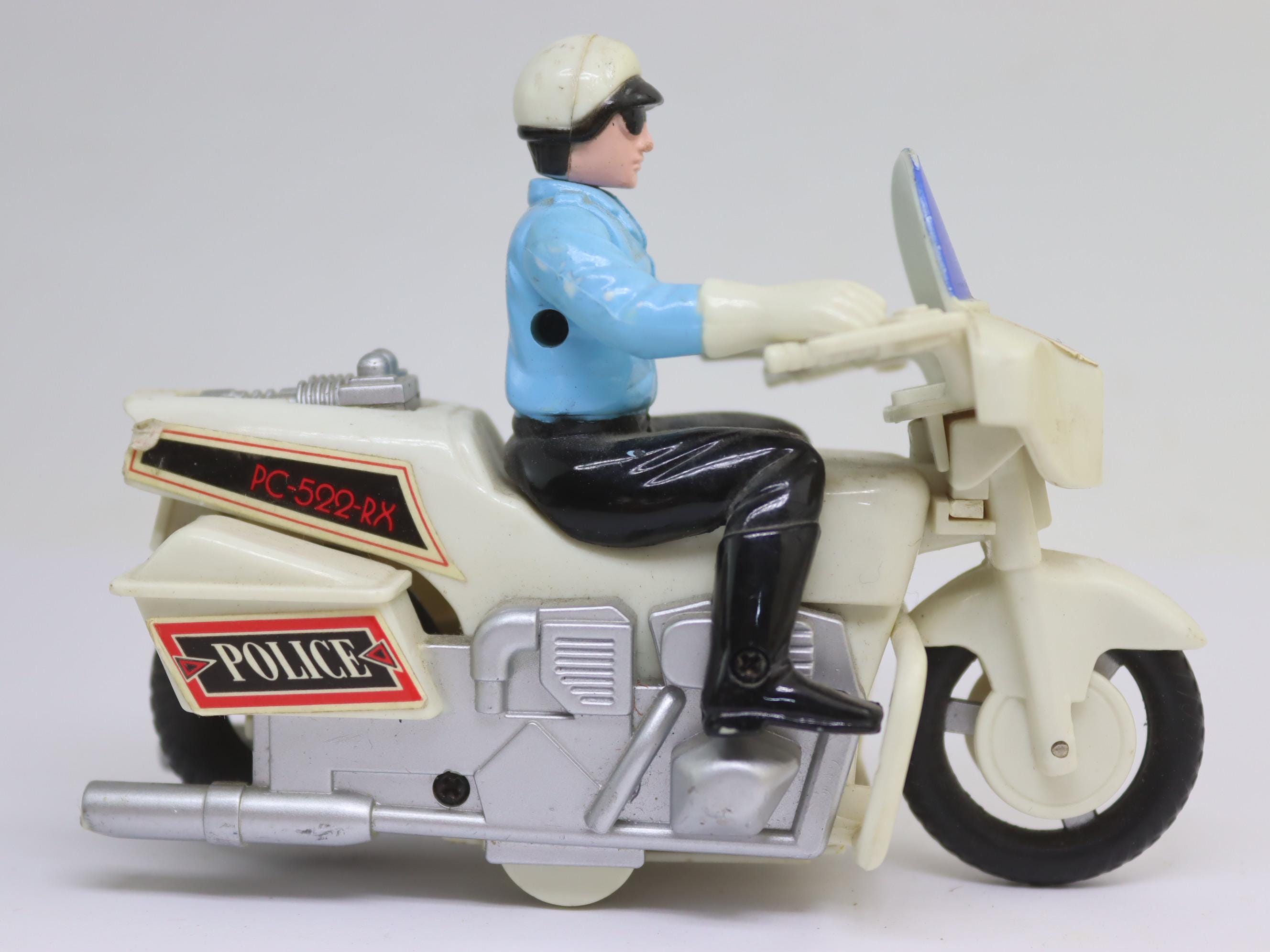 Ancienne Moto Jouet à Friction POLICIA - Marque JUGUETES ROMAN (Espagne) - Vintage En Tôle