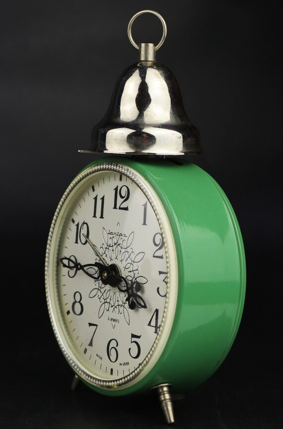 Vintage Mechanical Alarm Clock Jantar , Desk Clock Jantar, Table