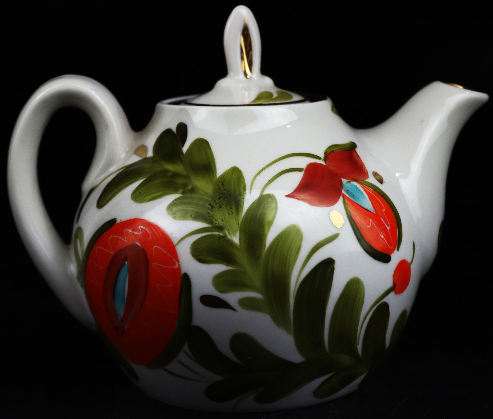 Three Vintage Porcelain Teapots Large Soviet Teapot Russia Etsy