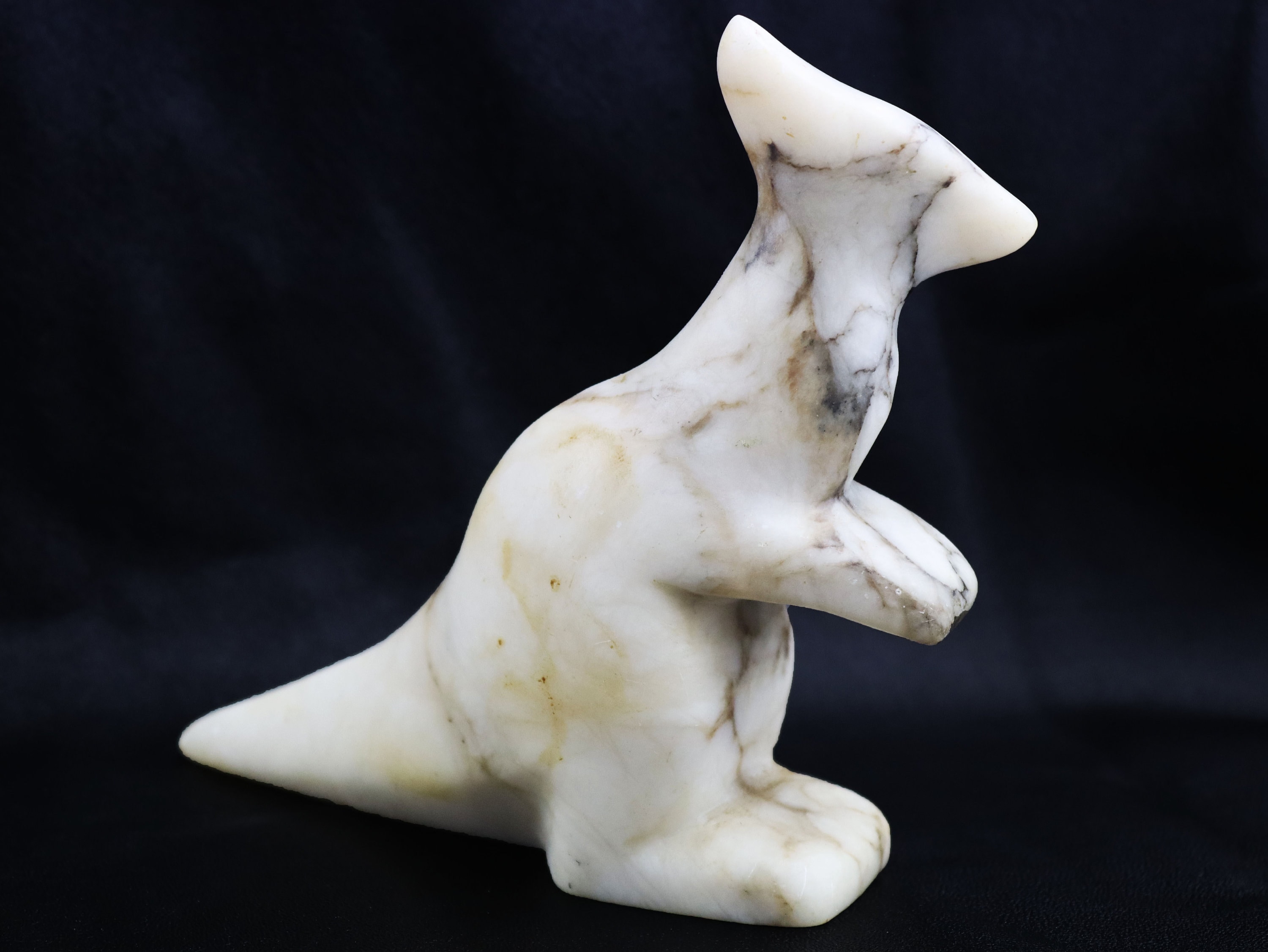 Vintage Marble Kangaroo, Old Kangaroo Figurine, Vintage Kangaroo, Old