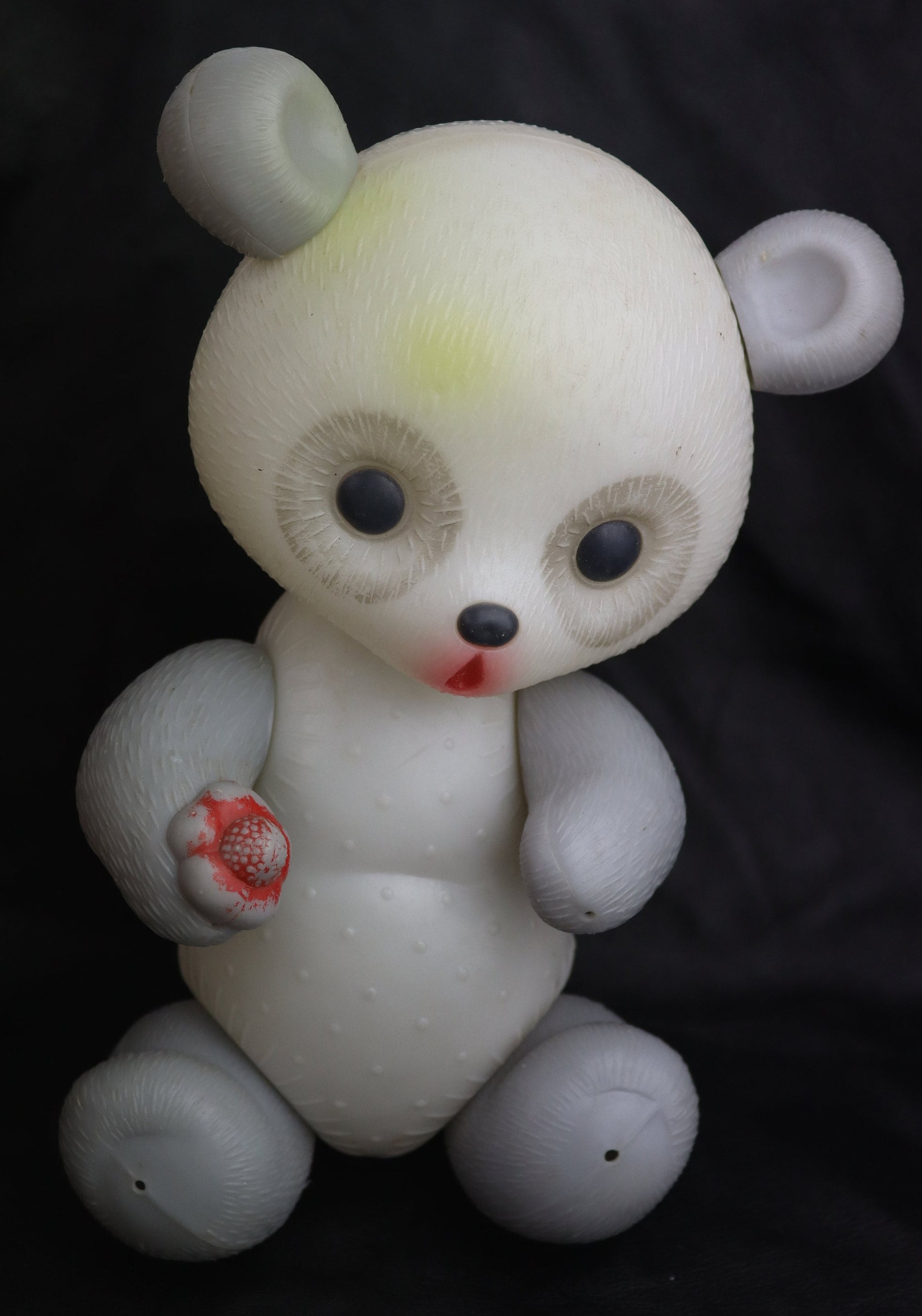 Two Vintage Plastic Toys Pandas Panda With a Flower Bear Etsy