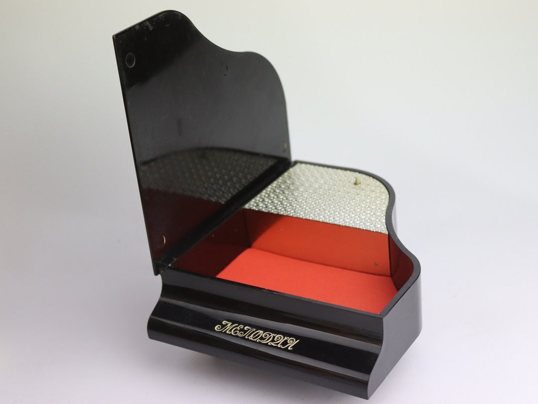 1972 Vintage Music Box Grand Piano, Jewelry Box, Tchaikovsky Swan Lake